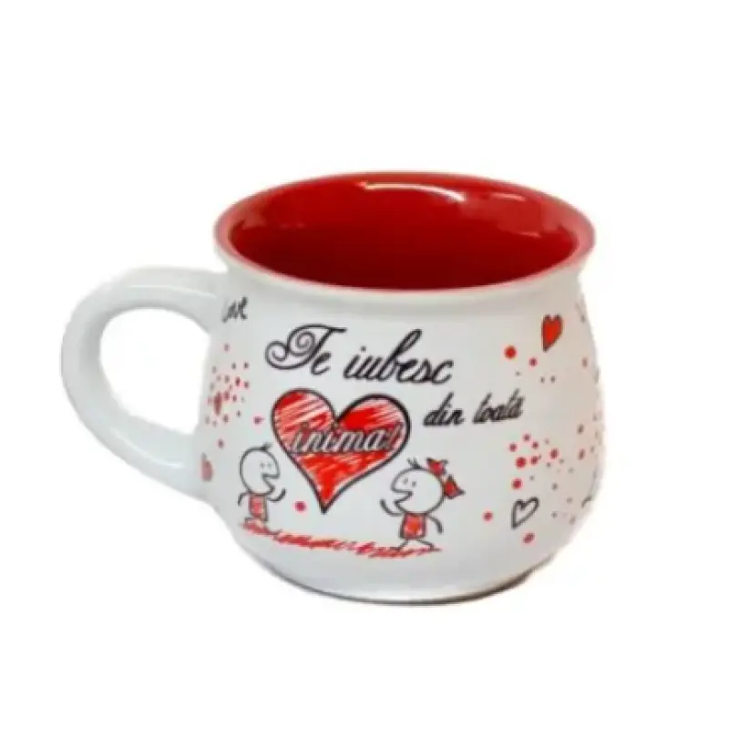 Te iubesc din toata inima, cana cu mesaj model 42 01